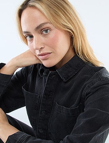 Tuta in denim a maniche lunghe