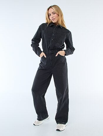 Tuta in denim a maniche lunghe