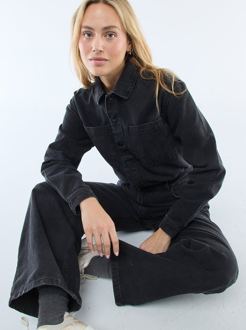 Tuta in denim a maniche lunghe - Kiabi