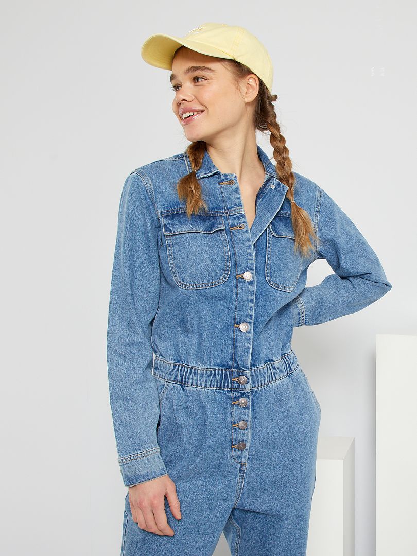 Geulis Tuta Denim Donna Vita Bassa Gamba Larga – Salopette Y2K 2025 Con Spalline Regolabili E Tasche