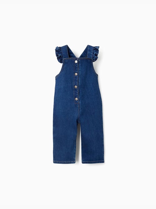 Tuta in denim con bretelle arricciate - Kiabi