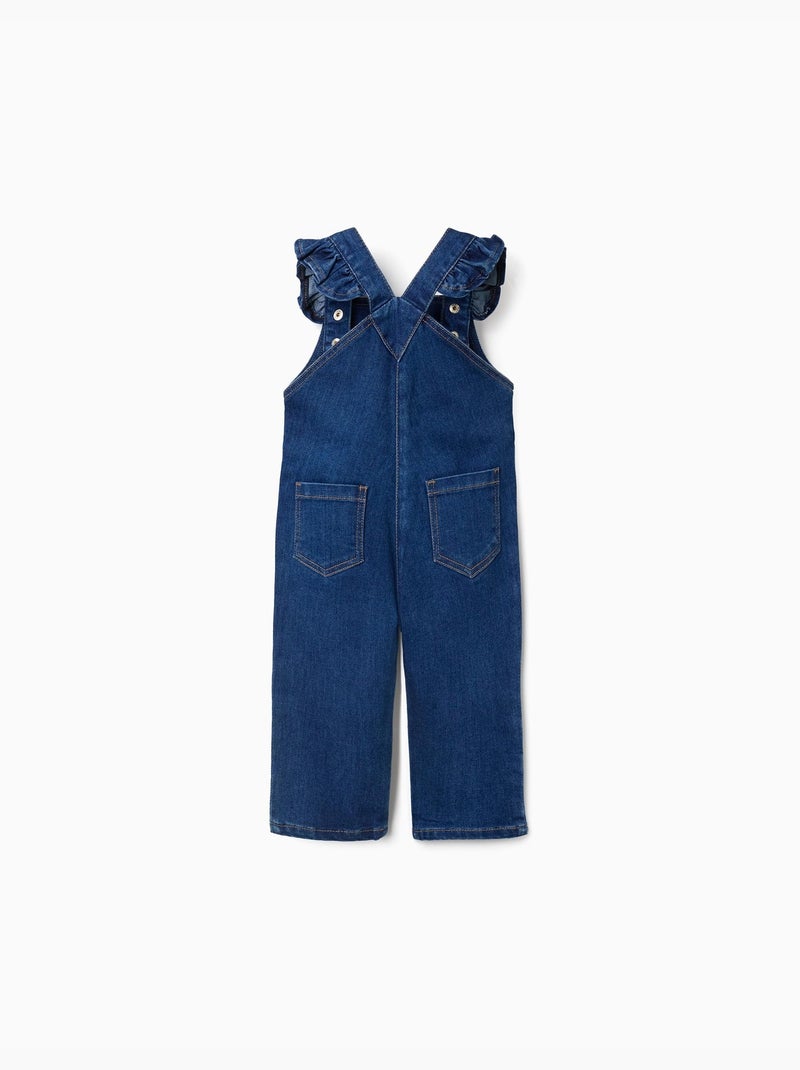 Tuta in denim con bretelle arricciate Blu Blu - Kiabi