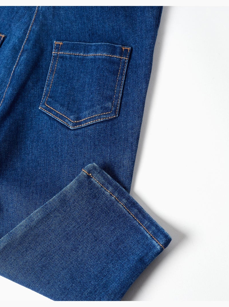 Tuta in denim con bretelle arricciate Blu Blu - Kiabi