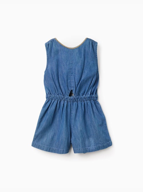 Tuta in denim con cintura elasticizzata e cut-out - Kiabi