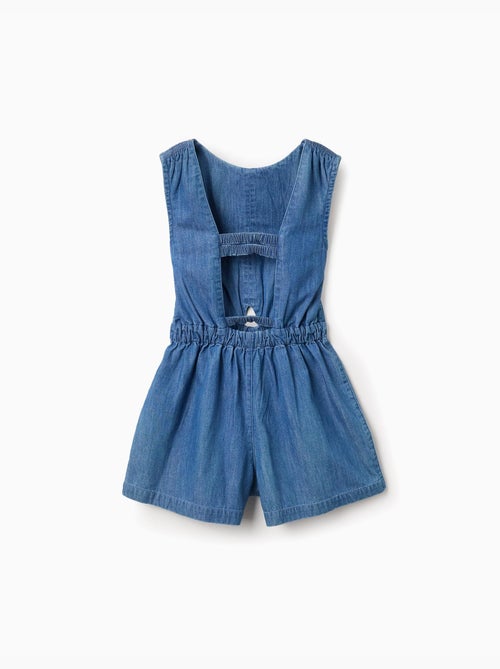 Tuta in denim con cintura elasticizzata e cut-out - Kiabi