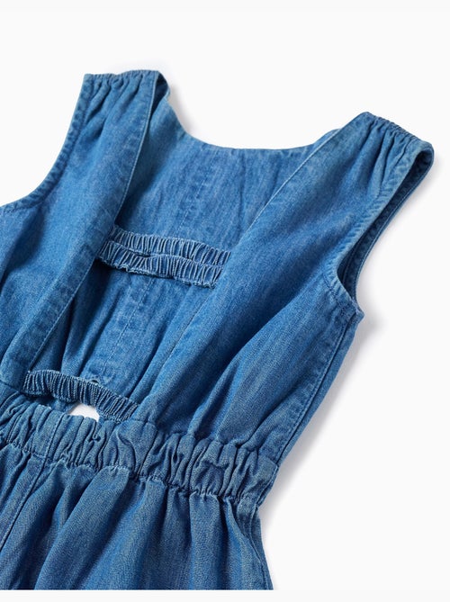 Tuta in denim con cintura elasticizzata e cut-out - Kiabi