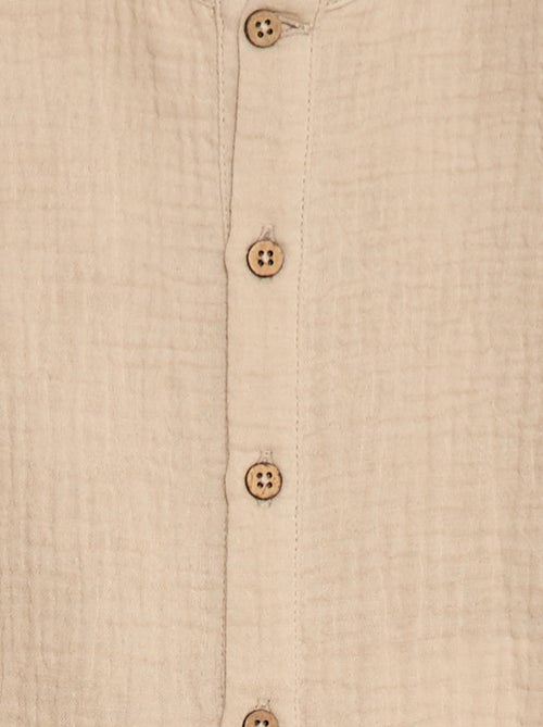 Tuta in garza di cotone con maniche lunghe - Kiabi