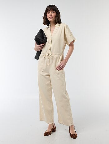 Tuta in jeans a maniche corte