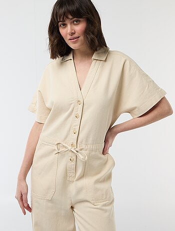 Tuta in jeans a maniche corte