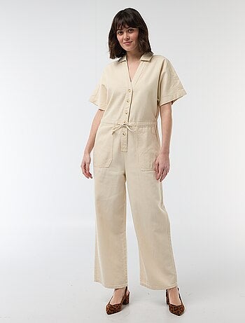 Tuta in jeans a maniche corte