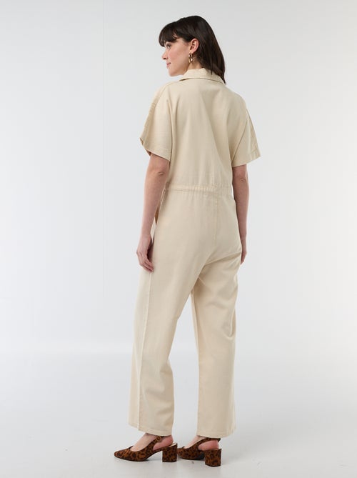 Tuta in jeans a maniche corte - Kiabi