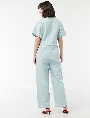 Tuta in jeans a maniche corte