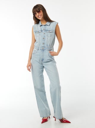 Tuta in jeans senza maniche