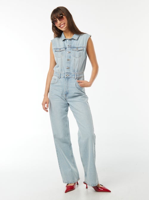 Tuta in jeans senza maniche - Kiabi