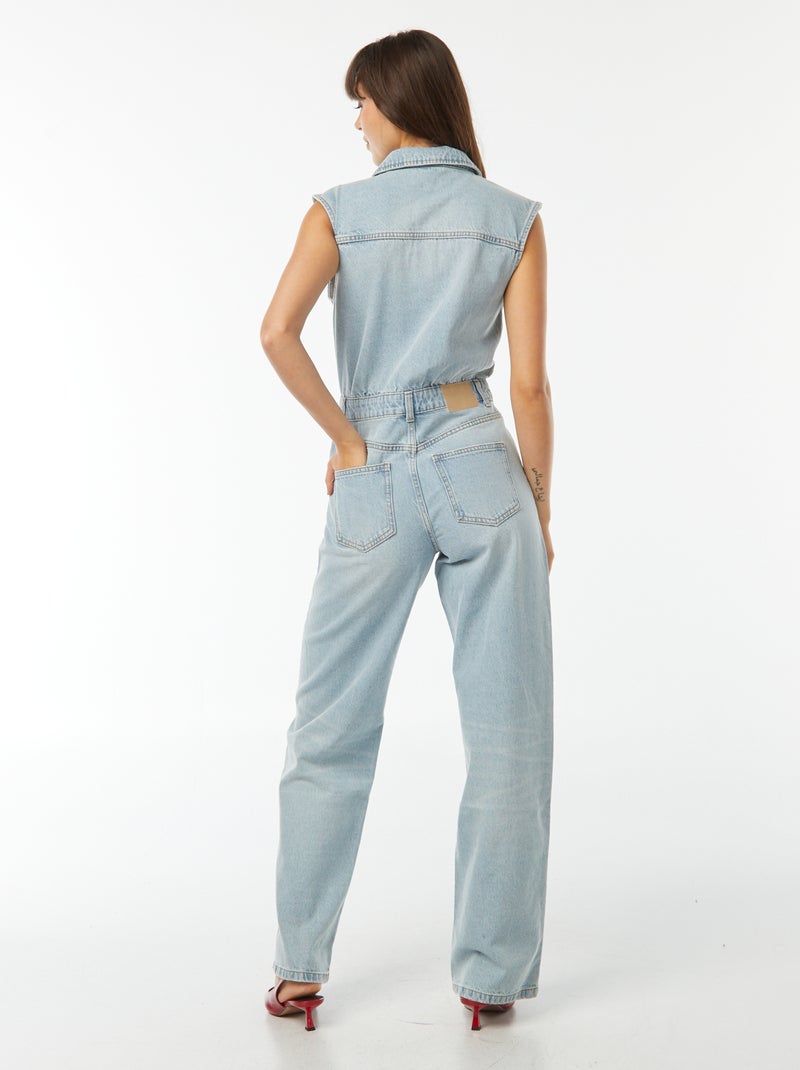 Tuta in jeans senza maniche Blu - Kiabi