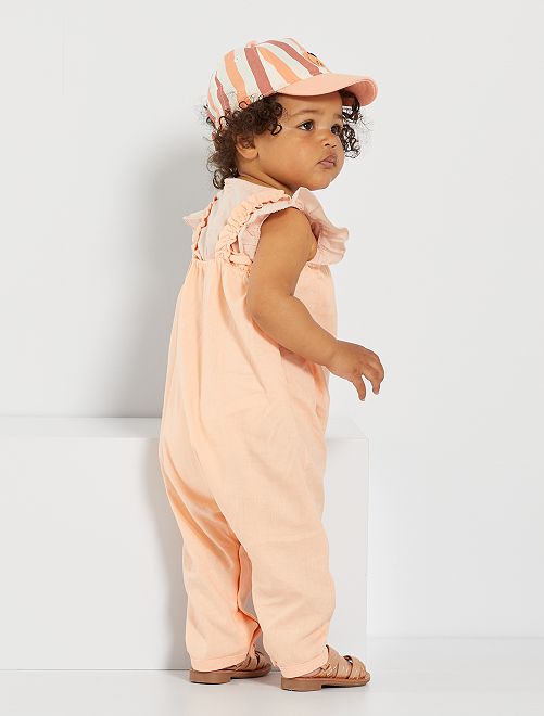 Tuta in lino stretch - ARANCIONE - Kiabi - 13.00€