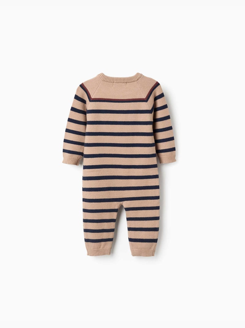 Tuta in maglia a righe Beige chiaro - Kiabi