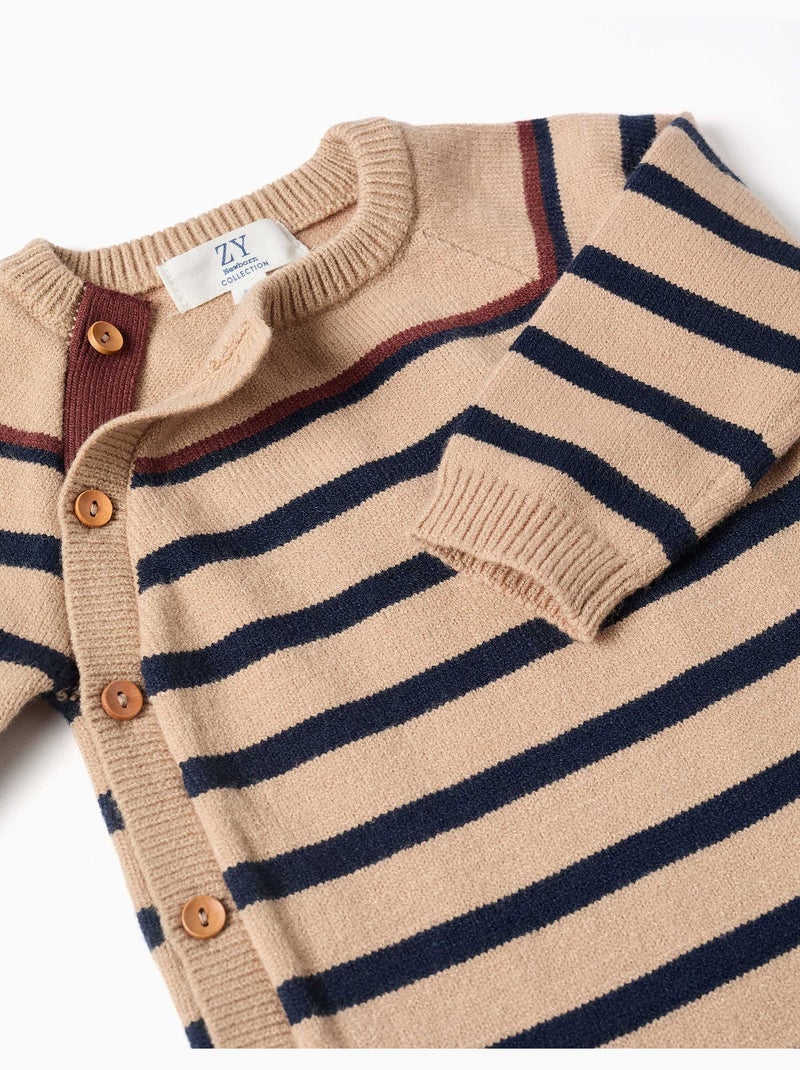 Tuta in maglia a righe Beige chiaro - Kiabi