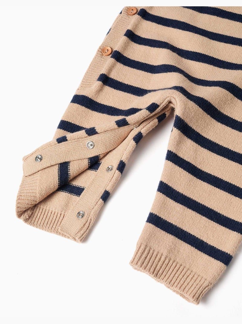 Tuta in maglia a righe Beige chiaro - Kiabi
