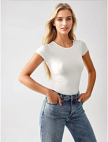 Tuta in maglia aderente con scollo rotondo hiccup