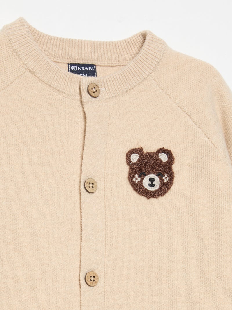 Tuta in maglia compatta Beige - Kiabi