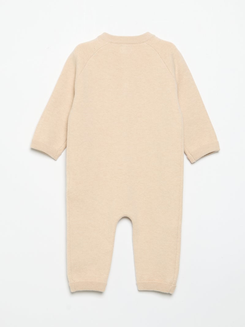 Tuta in maglia compatta Beige - Kiabi