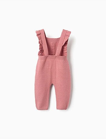 Tuta in maglia con spalline arricciate