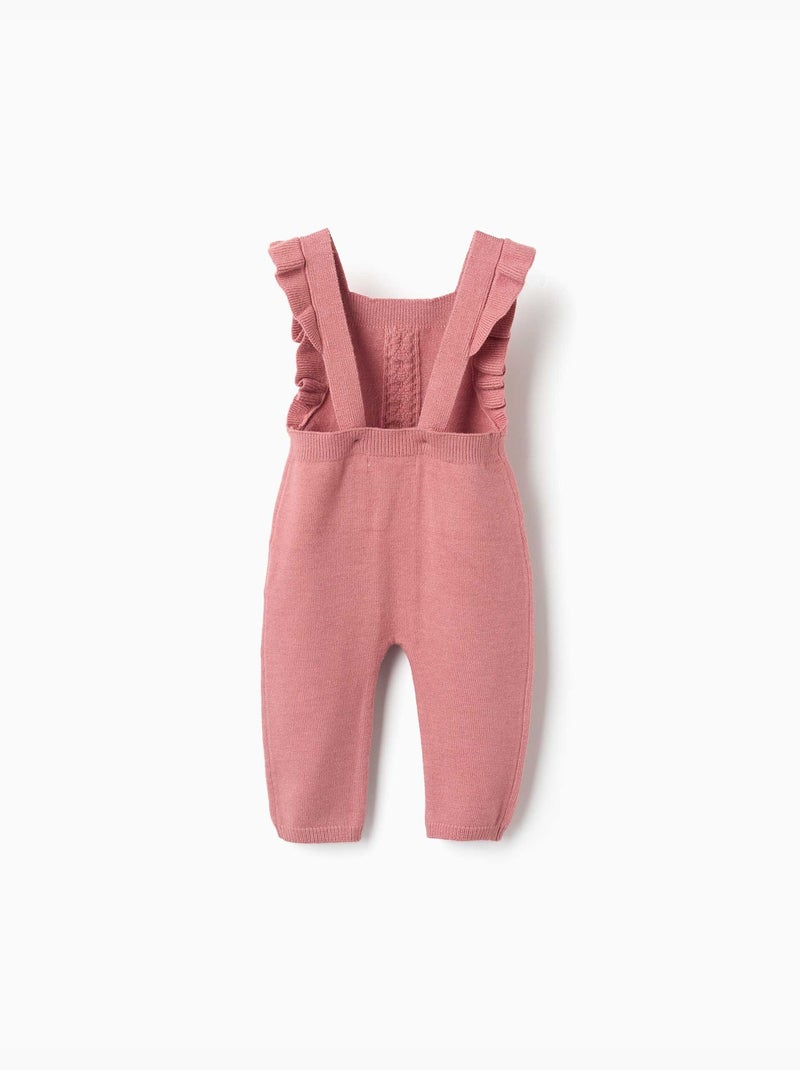 Tuta in maglia con spalline arricciate Rosa - Kiabi