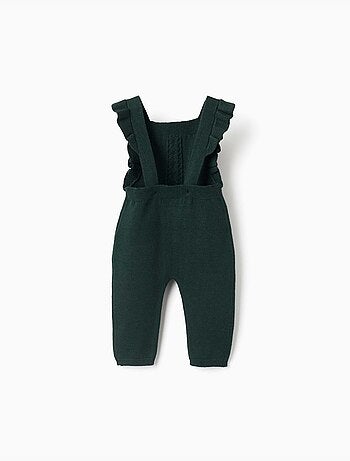 Tuta in maglia con spalline arricciate