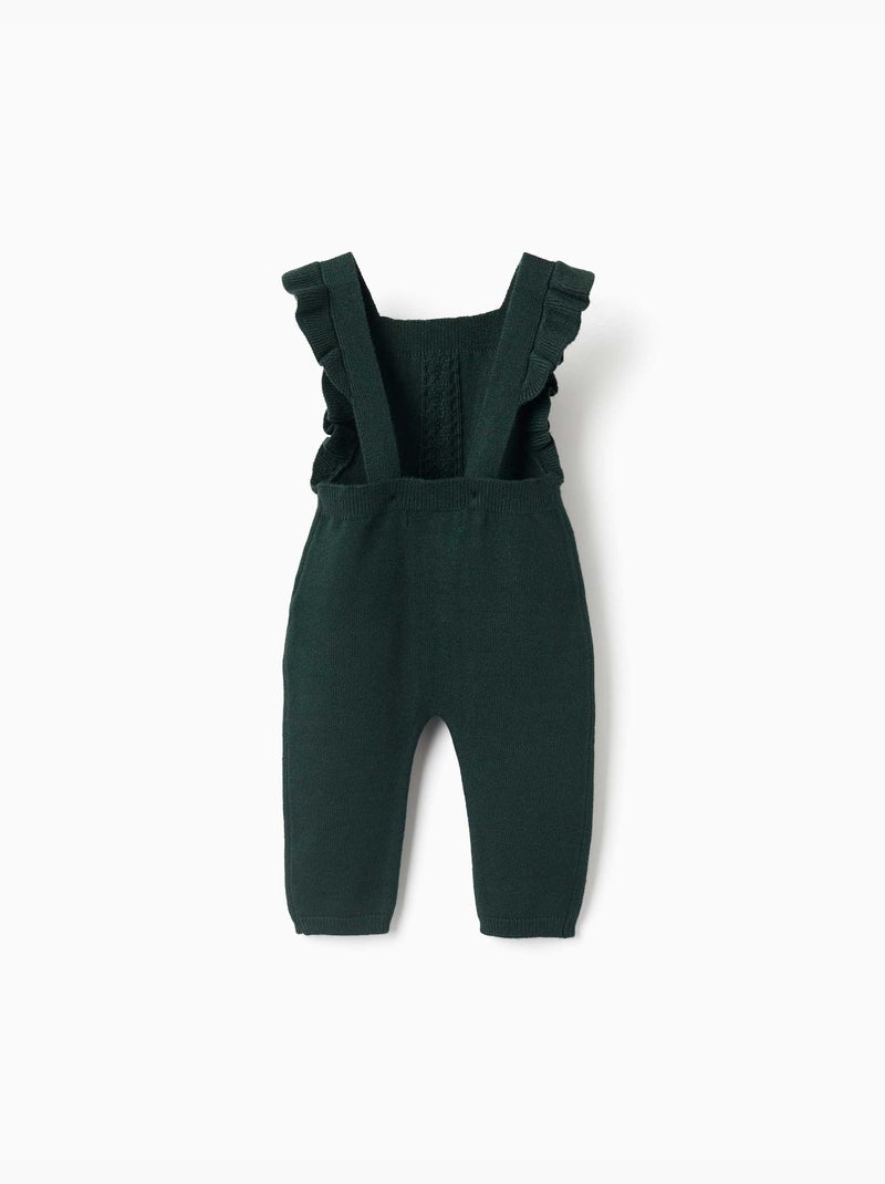 Tuta in maglia con spalline arricciate Verde scuro - Kiabi