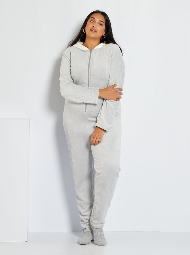 Tuta in pile grigio - Kiabi