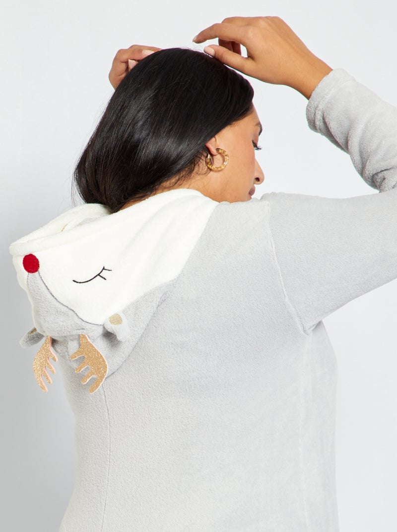 Jumping Bird Fascia Invernale In Maglia Con Fodera In Pile - Grigia, Taglia Unica (Altezza 10 Cm) - 4