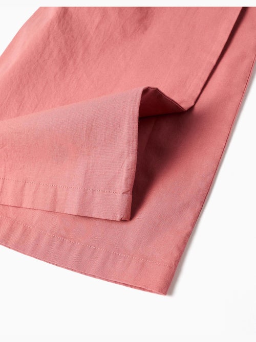 Tuta in popeline con volant e ricamo inglese - Kiabi