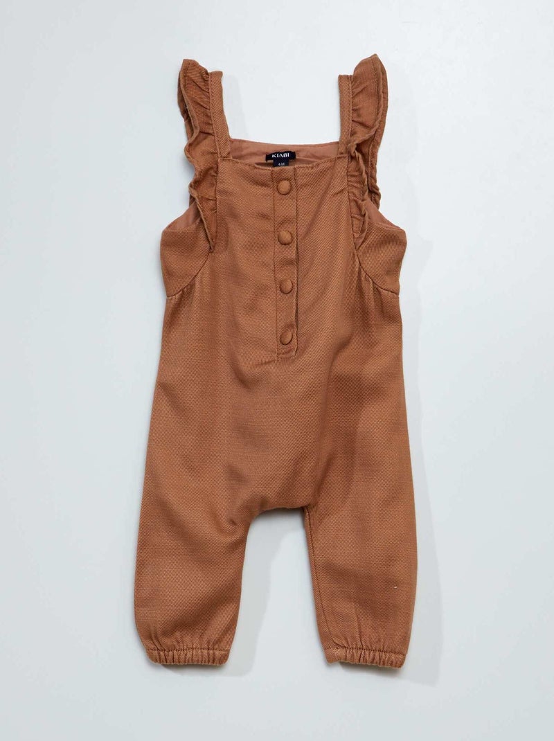 Tuta in tencel MARRONE - Kiabi