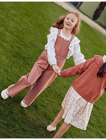 Tuta in twill di cotone con righe