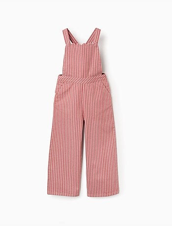 Tuta in twill di cotone con righe