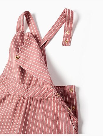 Tuta in twill di cotone con righe