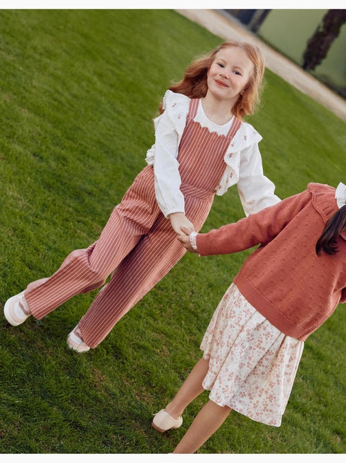 Tuta in twill di cotone con righe - Kiabi