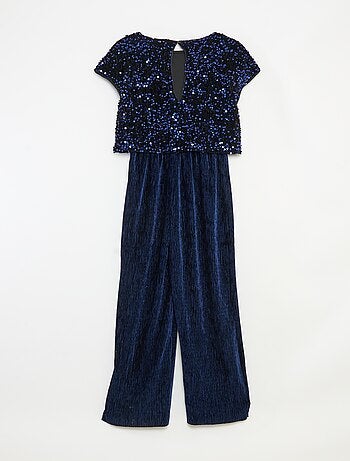 Tuta in velluto con paillettes