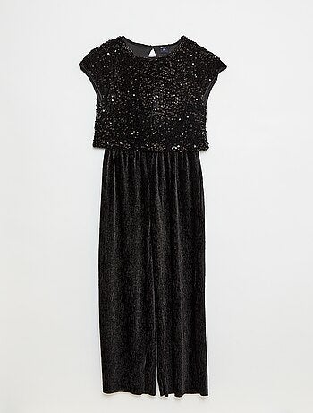Tuta in velluto con paillettes