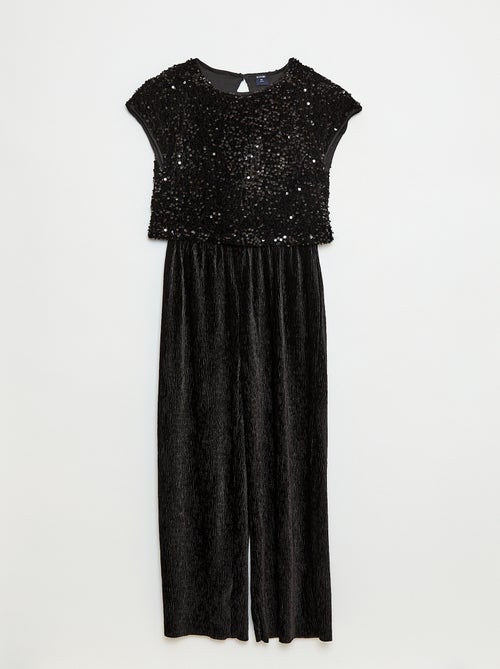 Tuta in velluto con paillettes - Kiabi