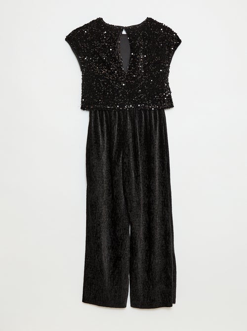 Tuta in velluto con paillettes - Kiabi
