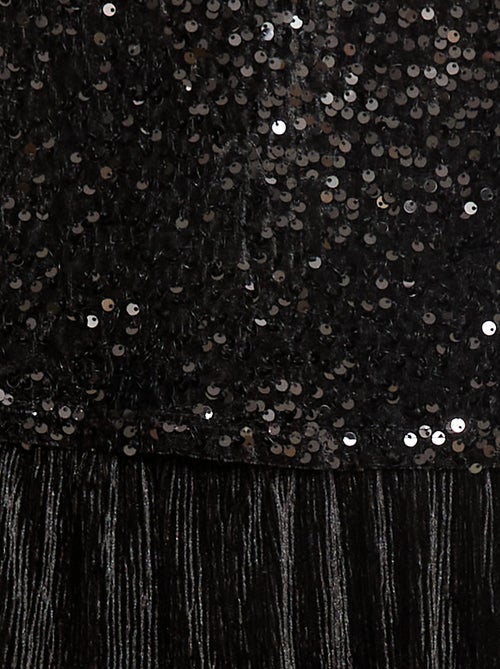 Tuta in velluto con paillettes - Kiabi