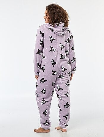 Tuta intera in pile con cappuccio 'Hello Kitty' 'Kuromi'
