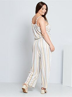 Tuta large en maglia a righe - Kiabi