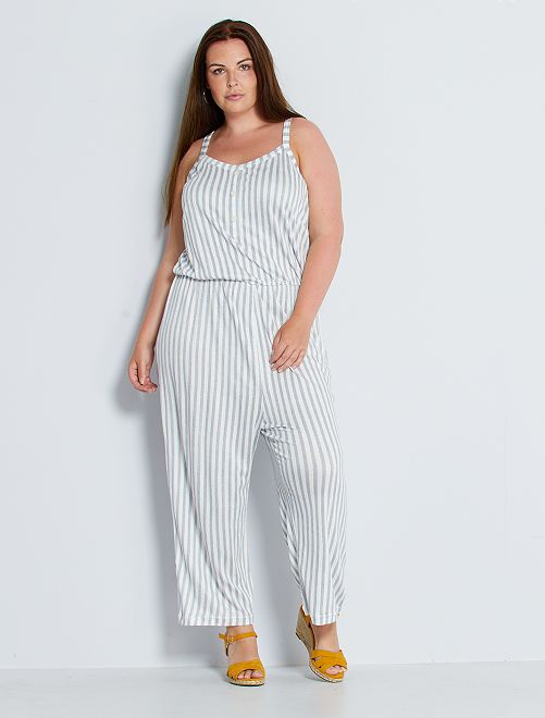 Tuta large en maglia a righe - BLU - Kiabi - 25.00€