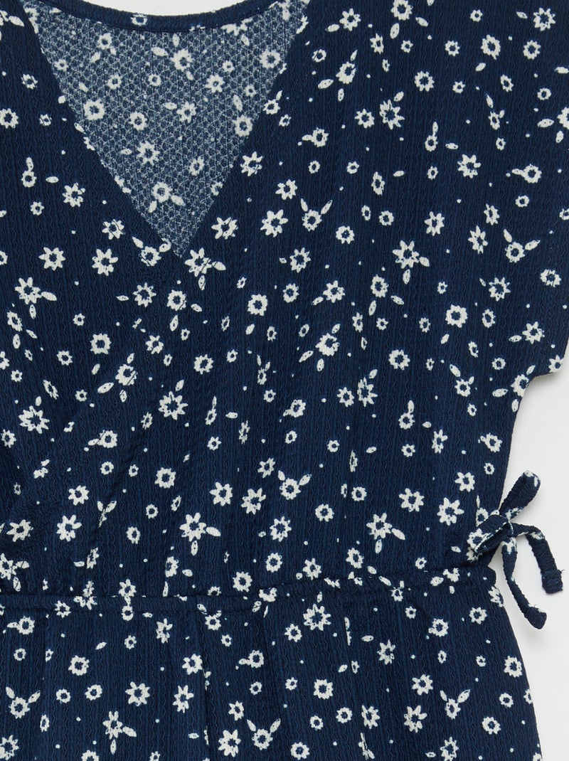 Tuta longue a maniche corte BLU - Kiabi