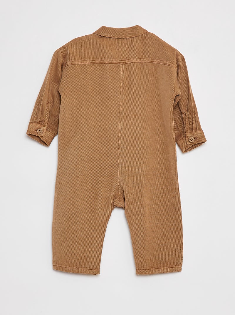 Tuta lunga a maniche lunghe BEIGE - Kiabi