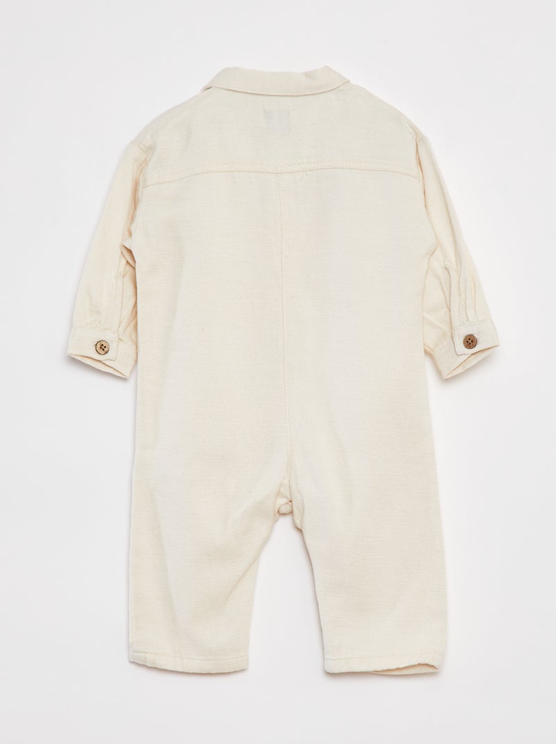 Tuta lunga a maniche lunghe BIANCO - Kiabi