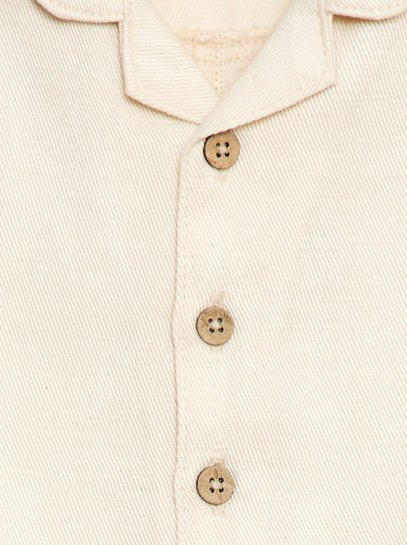 Tuta lunga con colletto a camicia vestibilità rilassata Bianco - Kiabi